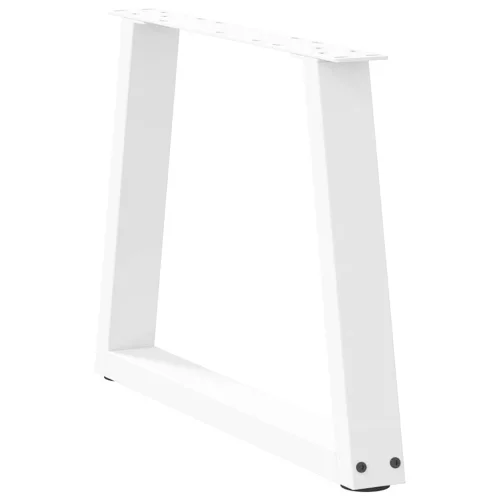  2 db fehér, V-alakú acél dohányzóasztal láb 60 x (42-43,3) cm
