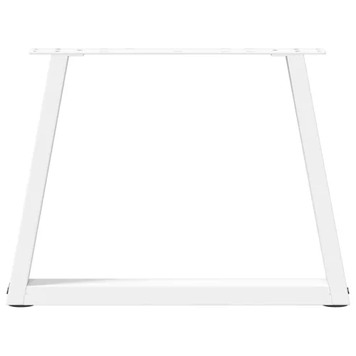  2 db fehér, V-alakú acél dohányzóasztal láb 60 x (42-43,3) cm
