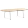  2 db fehér, V-alakú acél dohányzóasztal láb 60 x (42-43,3) cm