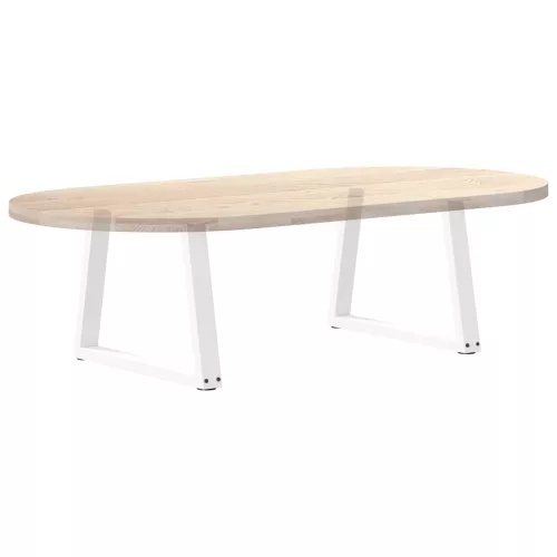  2 db fehér, V-alakú acél dohányzóasztal láb 60 x (42-43,3) cm