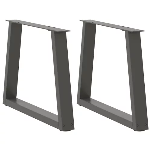  2 db antracitszürke, V-alakú acél dohányzóasztal láb 60 x (42-43,3) cm