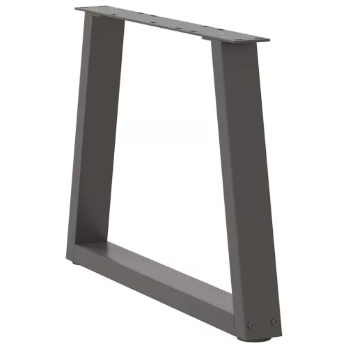  2 db antracitszürke, V-alakú acél dohányzóasztal láb 60 x (42-43,3) cm