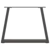  2 db antracitszürke, V-alakú acél dohányzóasztal láb 60 x (42-43,3) cm