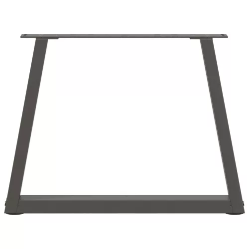  2 db antracitszürke, V-alakú acél dohányzóasztal láb 60 x (42-43,3) cm