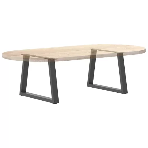  2 db antracitszürke, V-alakú acél dohányzóasztal láb 60 x (42-43,3) cm