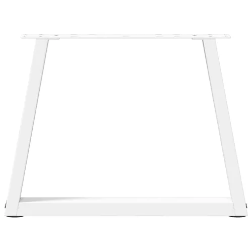  2 db fehér, V-alakú acél dohányzóasztal láb 70 x (42-43,3) cm