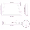  2 db fehér, V-alakú acél dohányzóasztal láb 70 x (42-43,3) cm