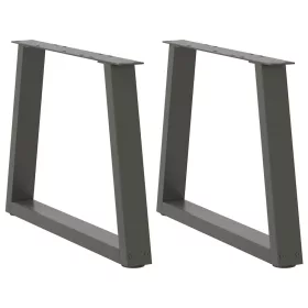   2 db antracitszürke, V-alakú acél dohányzóasztal láb 70 x (42-43,3) cm