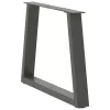  2 db antracitszürke, V-alakú acél dohányzóasztal láb 70 x (42-43,3) cm