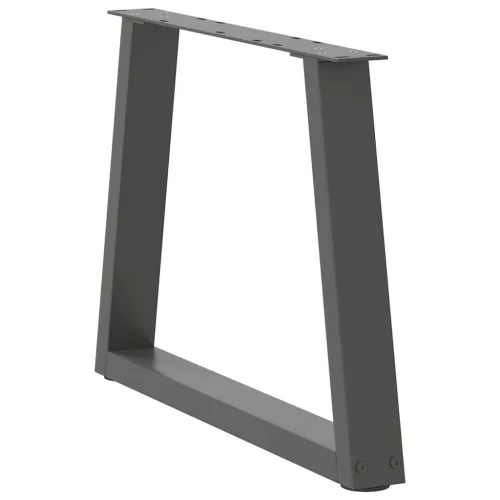  2 db antracitszürke, V-alakú acél dohányzóasztal láb 70 x (42-43,3) cm