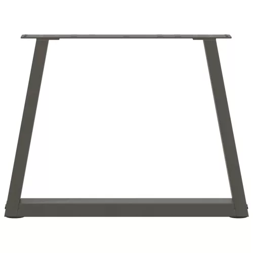  2 db antracitszürke, V-alakú acél dohányzóasztal láb 70 x (42-43,3) cm