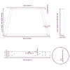  2 db antracitszürke, V-alakú acél dohányzóasztal láb 70 x (42-43,3) cm