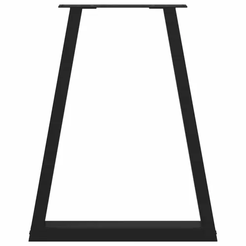  2 db fekete, V-alakú acél étkezőasztal láb 50x(72-73,3) cm
