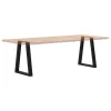  2 db fekete, V-alakú acél étkezőasztal láb 50x(72-73,3) cm