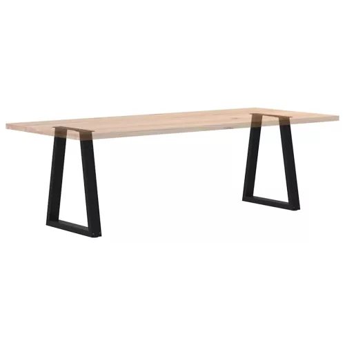  2 db fekete, V-alakú acél étkezőasztal láb 50x(72-73,3) cm
