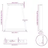  2 db fekete, V-alakú acél étkezőasztal láb 50x(72-73,3) cm