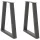  2 db antracitszürke, V-alakú acél étkezőasztalláb 50x(72-73,3) cm