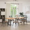  2 db antracitszürke, V-alakú acél étkezőasztalláb 50x(72-73,3) cm