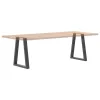  2 db antracitszürke, V-alakú acél étkezőasztalláb 50x(72-73,3) cm