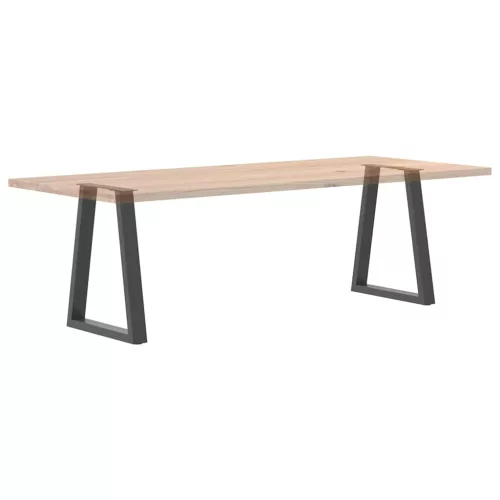  2 db antracitszürke, V-alakú acél étkezőasztalláb 50x(72-73,3) cm