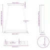  2 db antracitszürke, V-alakú acél étkezőasztalláb 50x(72-73,3) cm