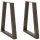  2 db V-alakú natúr acél étkezőasztal láb 50x(72-73,3) cm