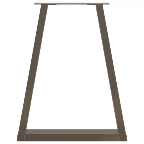  2 db V-alakú natúr acél étkezőasztal láb 50x(72-73,3) cm