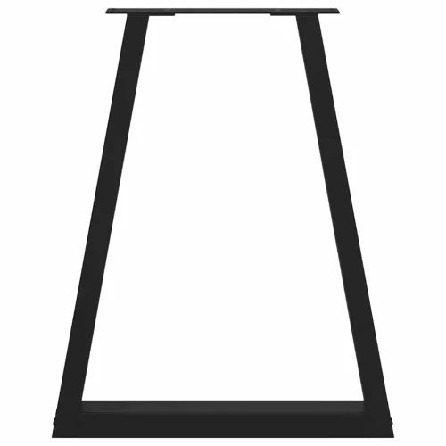  2 db fekete, V-alakú acél étkezőasztal láb 60 x (72-73,3) cm