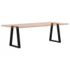  2 db fekete, V-alakú acél étkezőasztal láb 60 x (72-73,3) cm