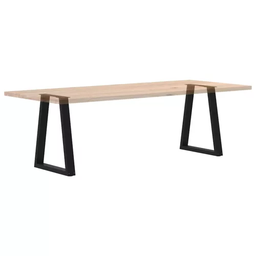  2 db fekete, V-alakú acél étkezőasztal láb 60 x (72-73,3) cm