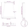  2 db fekete, V-alakú acél étkezőasztal láb 60 x (72-73,3) cm