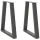  2 db antracitszürke, V-alakú acél étkezőasztalláb 60 x (72-73,3) cm
