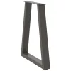  2 db antracitszürke, V-alakú acél étkezőasztalláb 60 x (72-73,3) cm