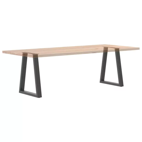  2 db antracitszürke, V-alakú acél étkezőasztalláb 60 x (72-73,3) cm