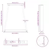 2 db antracitszürke, V-alakú acél étkezőasztalláb 60 x (72-73,3) cm