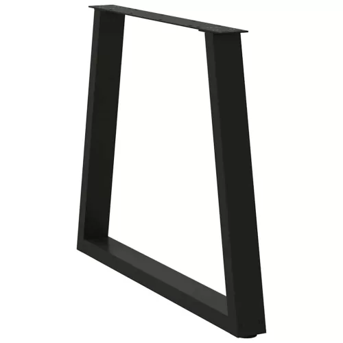  2 db fekete, V-alakú acél étkezőasztal láb 70 x (72-73,3) cm