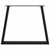  2 db fekete, V-alakú acél étkezőasztal láb 70 x (72-73,3) cm