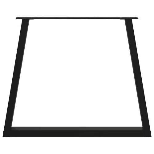  2 db fekete, V-alakú acél étkezőasztal láb 70 x (72-73,3) cm