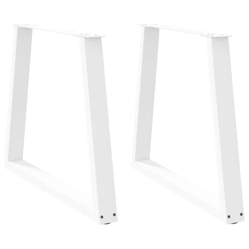  2 db fehér, V-alakú étkezőasztal láb 70 x (72-73,3) cm acél étkezőasztal láb