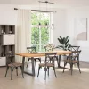  2 db antracitszürke, V-alakú acél étkezőasztalláb 70 x (72-73,3) cm