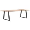  2 db antracitszürke, V-alakú acél étkezőasztalláb 70 x (72-73,3) cm