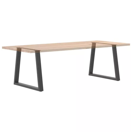  2 db antracitszürke, V-alakú acél étkezőasztalláb 70 x (72-73,3) cm