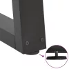  2 db antracitszürke, V-alakú acél étkezőasztalláb 70 x (72-73,3) cm