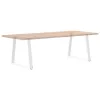  2 db fehér, V-alakú acél étkezőasztal láb 80 x (72-73,3) cm