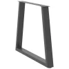  2 db antracitszürke, V-alakú acél étkezőasztal láb 80 x (72-73,3) cm