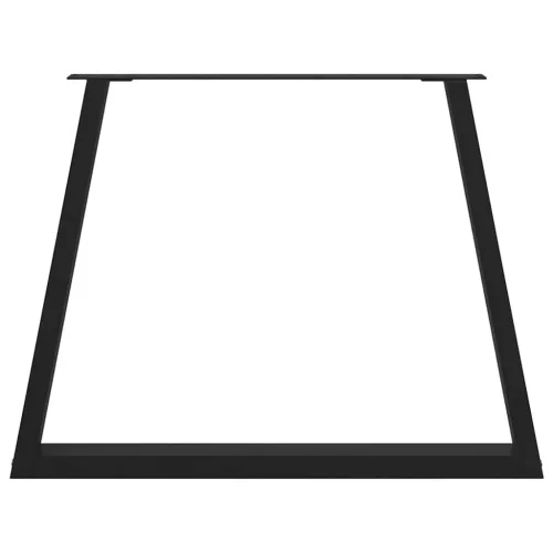  2 db fekete, V-alakú acél étkezőasztal láb 90 x (72-73,3) cm