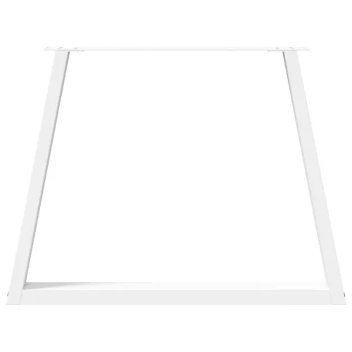  2 db fehér, V-alakú étkezőasztal láb 90 x (72-73,3) cm acél étkezőasztal láb