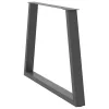  2 db antracitszürke, V-alakú acél étkezőasztal láb 90 x (72-73,3) cm
