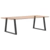  2 db antracitszürke, V-alakú acél étkezőasztal láb 90 x (72-73,3) cm