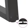  2 db antracitszürke, V-alakú acél étkezőasztal láb 90 x (72-73,3) cm